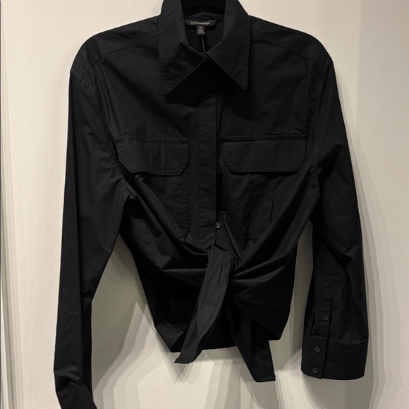 Banana Republic Oversized Utility Shirt,BLACK, SM , TALL, NWT - Picture 9 of 11